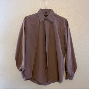 Kenneth Cole New York Purple Dress Shirt with Classic Collar and Relaxed Fit